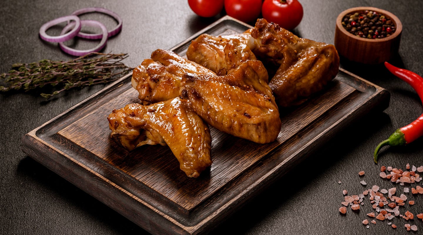 Receta de alitas de pollo crocantes con miel y jengibre